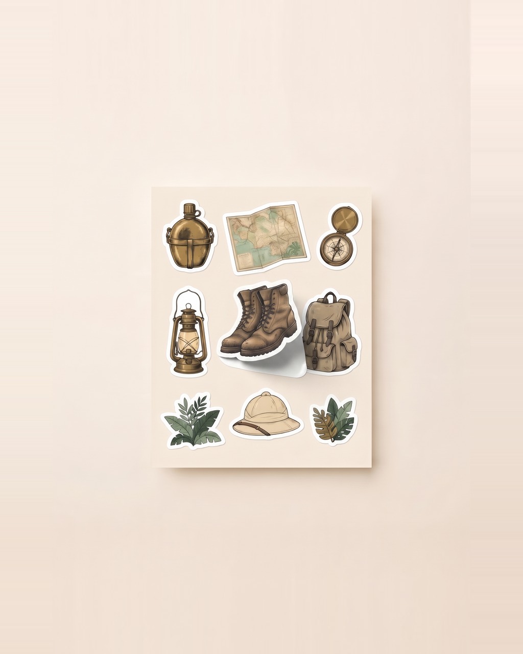 Field Kit Sticker Sheet in Cream — view 2 of 3