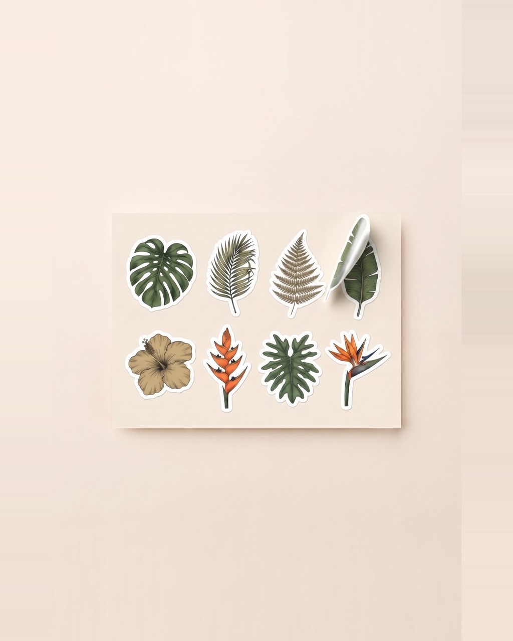 Leafy Canopy Sticker Sheet in Cream — view 2 of 3