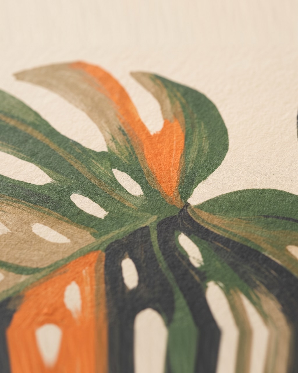 Monstera Study Art Print in Cream — view 3 of 3