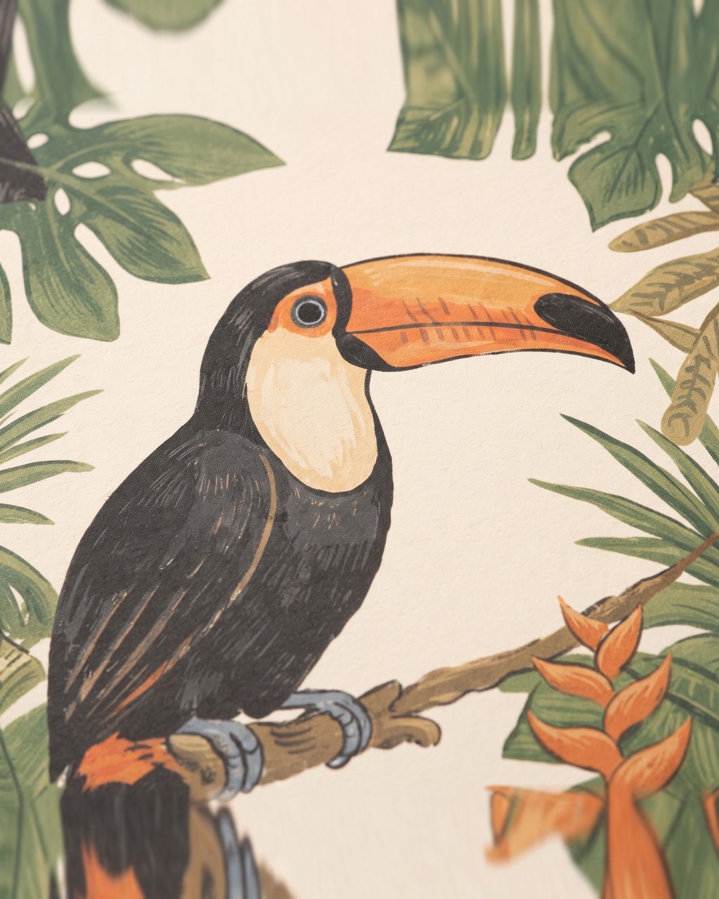 Toucan Canopy Art Print in Cream — view 3 of 3