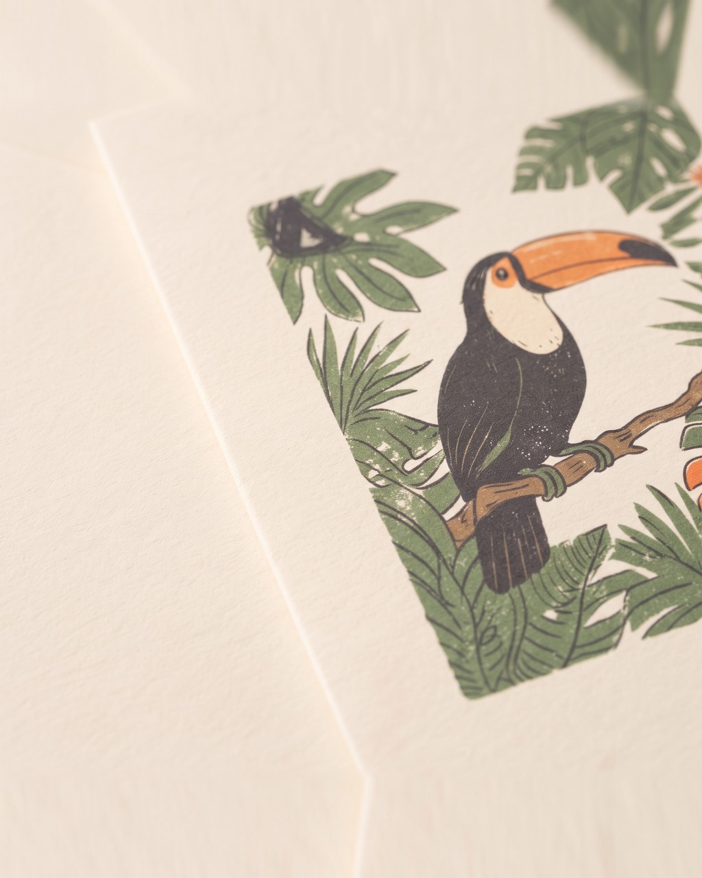 Toucan Perch Greeting Card in Cream — view 3 of 3