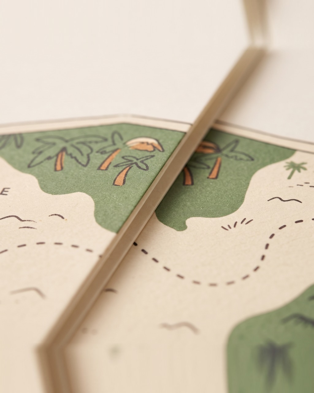 Trail Map Greeting Card in Cream — view 3 of 3